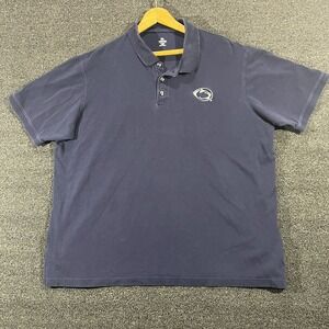 Knights Apparel Penn State Mens 3XL 3XG Navy Blue Cotton Short Sleeve Polo Shirt